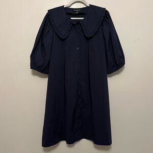 Eloquii Navy Long Sleeve Dress